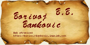 Borivoj Banković vizit kartica